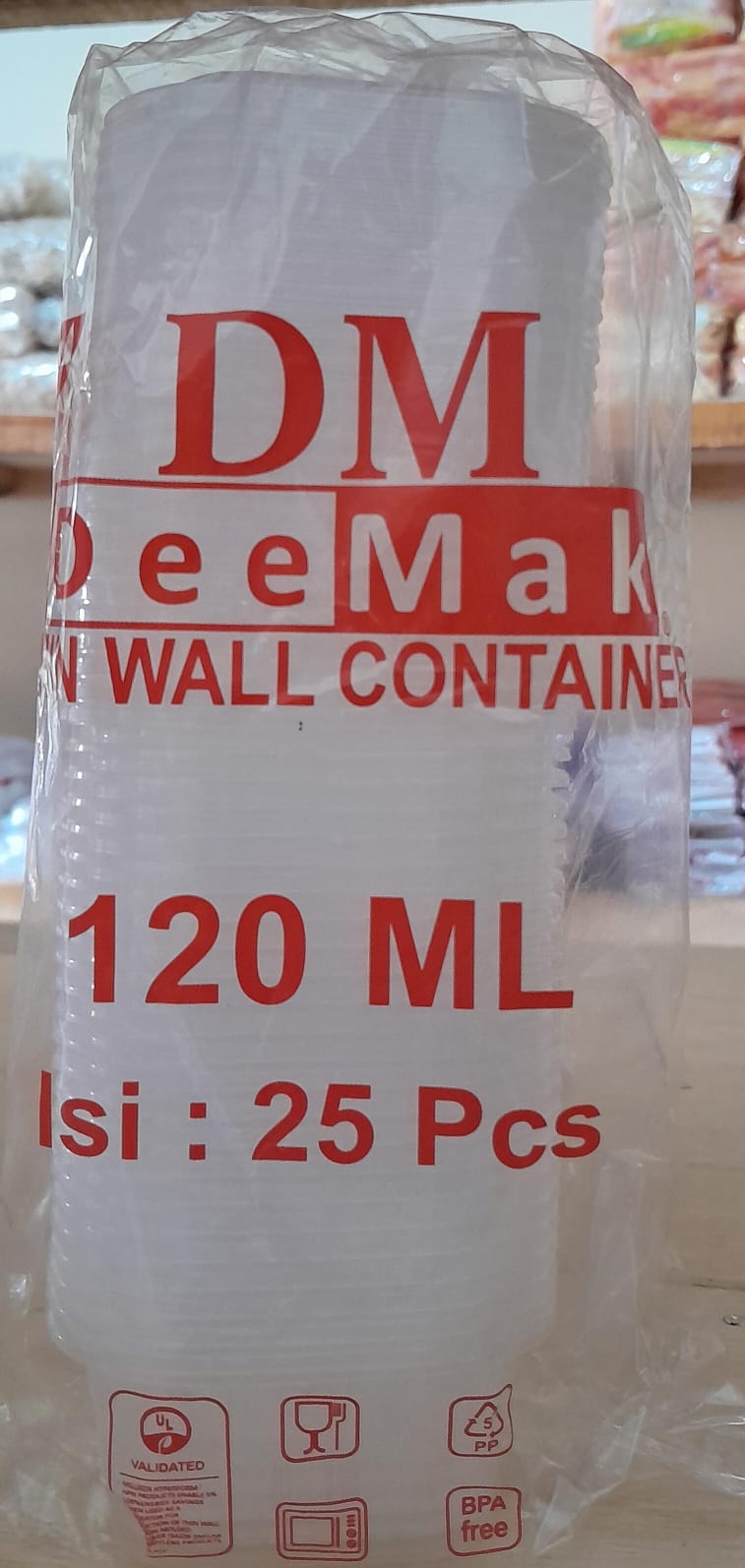 thin wall 120ml 25 pcs